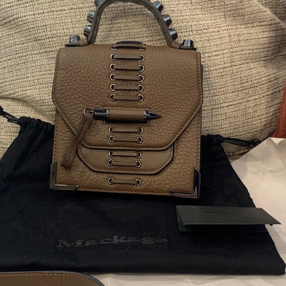 Mackage Handbags - Mackage Tobacco crossbody Bag with Unique Detailing